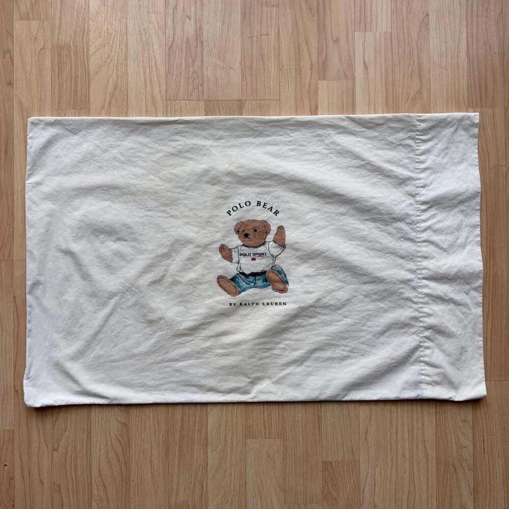Vintage 1990s Ralph Lauren Polo Sport "Polo Bear" Standard Cotton Pillowcase
